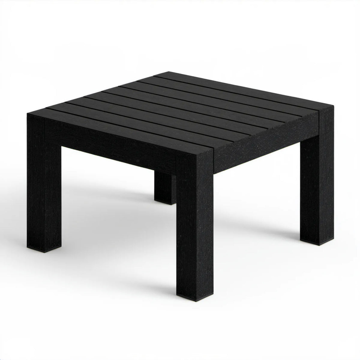 Kwadratowy stół ogrodowy z HDPE, czarny, 78 x 78 x 72 cm