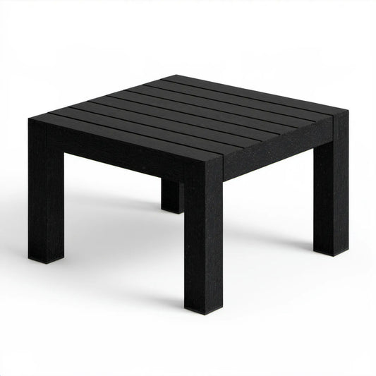 Kwadratowy stół ogrodowy z HDPE, czarny, 78 x 78 x 72 cm