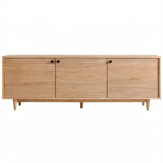 Komoda z litego drewna akacjowego, naturalny brąz, 160 x 40 x 75 cm
