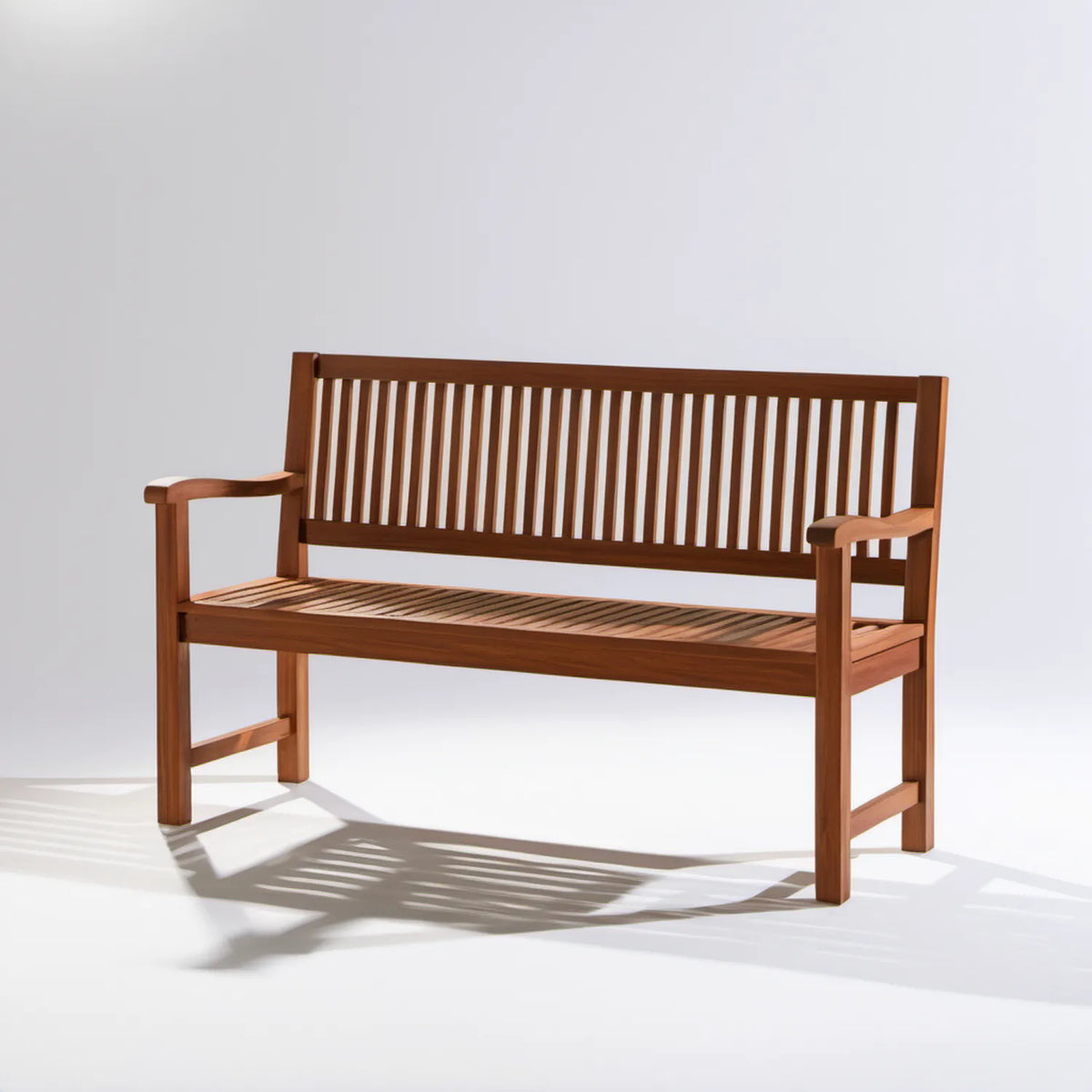 Dwuosobowa ławka ogrodowa z litego drewna akacjowego, brązowa, 120 × 60 × 90 cm