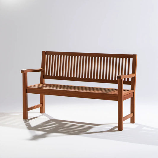 Dwuosobowa ławka ogrodowa z litego drewna akacjowego, brązowa, 120 × 60 × 90 cm